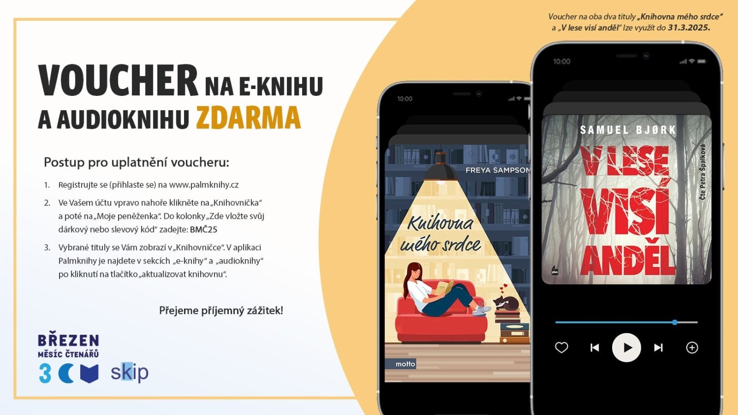 VOUCHER na e-knihu a audioknihu ZDARMA (do 31. 3. 2025)